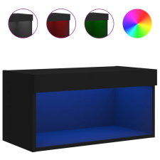 vidaXL fekete TV-szekrény LED-világítással 60 x 30 x 30 cm (837129) bútor