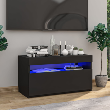 vidaXL fekete TV-szekrény LED-világítással 75 x 35 x 40 cm bútor
