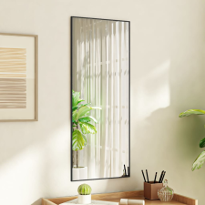 vidaXL fekete üveg és alumínium ajtótükör 40x100 cm bútor