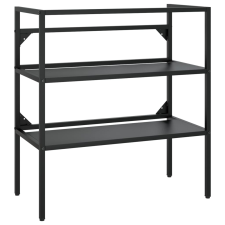 vidaXL fekete vas fürdőszobai mosdókagylókeret 79 x 38 x 83 cm (338489) fürdőszoba bútor