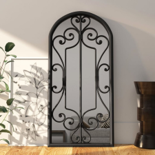 vidaXL Fekete vas tükör beltéri használatra 100 x 45 cm bútor