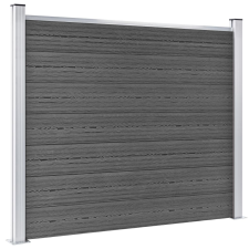 vidaXL fekete WPC kerítéspanel 180 x 146 cm (148984) kerti bútor