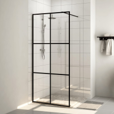 vidaXL fekete zuhanyfal átlátszó ESG üveggel 100 x 195 cm kád, zuhanykabin