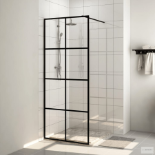 vidaXL fekete zuhanyfal átlátszó ESG üveggel 80 x 195 cm kád, zuhanykabin