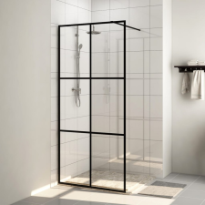 vidaXL fekete zuhanyfal átlátszó ESG üveggel 80 x 195 cm kád, zuhanykabin