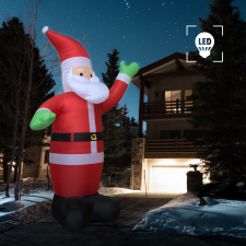 vidaXL felfújható karácsonyi Mikulás LED világítással IP44 600 cm XXL karácsonyfa izzósor