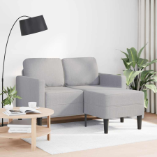 vidaXL felhőszürke anyagból 2 üléses kanapé L-alakú kanapéval 125 cm bútor