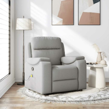vidaXL felhőszürke szövet dönthető masszázsfotel masszázsfotel