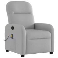vidaXL felhőszürke szövet dönthető masszázsfotel (4015541) masszázsfotel