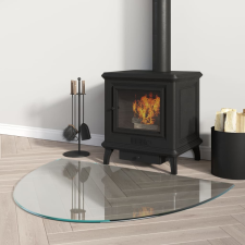 vidaXL félkör alakú kandalló-üveglap 800 x 600 mm építőanyag