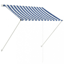 vidaXL Feltekerhető kék és fehér napellenző 100 x 150 cm kerti bútor