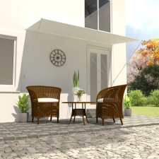 vidaXL Feltekerhető krémszínű napellenző 300 x 150 cm kerti bútor