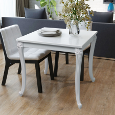 vidaXL Fényes 80x80x76 cm-es fehér étkező asztal bútor