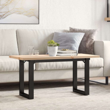 vidaXL Fenyőfa Dohányzóasztal - O-váz - 100x50 cm bútor