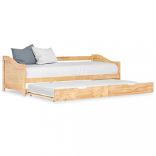 vidaXL Fenyőfa kihúzható kanapéágy keret 90 x 200 cm ágy és ágykellék