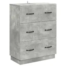 vidaXL Fiókos szekrény Betonszürke 66 x 34,5 x 87 cm Szerelt Fa bútor