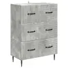 vidaXL Fiókos szekrény Betonszürke 66 x 34,5 x 89,5 cm Szerelt Fa