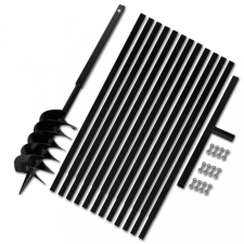 vidaXL Föld Fúró 150 mm Fogantyú Hosszabbító Csö 13 m Acél hosszabbító, elosztó