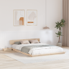 vidaXL Földi ágykeret éjjeli szekrényekkel 160x200cm Tömör fa