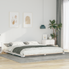 vidaXL Földi ágykeret Fehér 200 x 200 cm Tömör fenyőfa