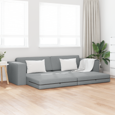 vidaXL Földi Kanapé Ágy 2 az 1-ben Világosszürke 245x150x60.5 cm Szövet bútor