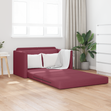 vidaXL Földi Kanapéágy 2 az 1-ben Burgundi vörös 124x71x78 cm Szövet bútor
