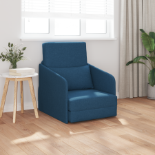vidaXL Földi kanapéágy 2 az 1-ben Kék 65x80x83 cm Anyag bútor