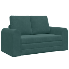 vidaXL Földi Kanapéágy 2 az 1-ben Sötét Zöld 148x71x83 cm Bársonyos (4106686) bútor