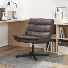 vidaXL Forgószék Csokoládébarna Műbőr Közepes Ergonomikus Forgószék forgószék