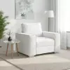  vidaXL Fotel Fehér 100 cm Műbőr