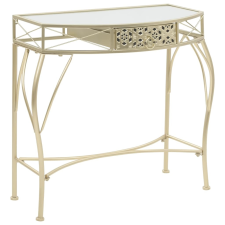 vidaXL francia stílusú aranyszínű fém kisasztal 82 x 39 x 76 cm bútor