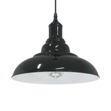 vidaXL függesztéklámpa magassága állítható E27 fényes fekete Ø31cm fém világítás