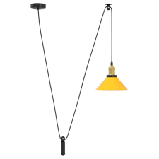vidaXL függesztéklámpa magassága állítható E27 fényes sárga Ø22cm fém (4103447) világítás
