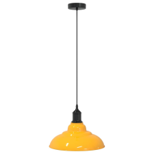 vidaXL függesztéklámpa magassága állítható E27 fényes sárga Ø31cm fém (4103439) világítás