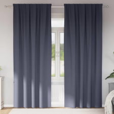 vidaXL Függönyök 2 pcs Antracitszürke 245 x 140 cm Poliészter lakástextília