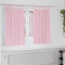 vidaXL Függönyök 2 pcs Baba rózsaszín 140x140cm Poliészter lakástextília