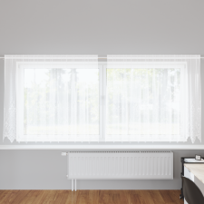 vidaXL Függönyök függönyökkel Fehér 300 x 180 cm Poliészter lakástextília