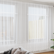 vidaXL Függönyök függönyökkel Fehér 750 x 280 cm Poliészter lakástextília