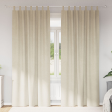 vidaXL Függönyök Krém Poliészter 140 x 245 cm Dekoratív elemek lakástextília
