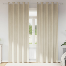 vidaXL Függönyök Krém Poliészter 140 x 260 cm Dekoratív betétek lakástextília