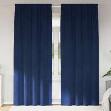 vidaXL Függönyök Sötétkék Poliészter 140 x 245 cm Hangelnyelő lakástextília