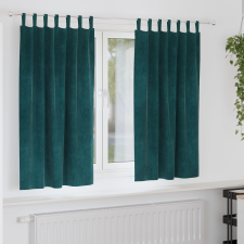 vidaXL Függönyök Sötétzöld Poliészter 140 x 175 cm Dekoratív betétek lakástextília