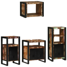 vidaXL Fürdőszoba bútor szett 4 pcs Szilárd újrahasznosított fa fürdőszoba bútor