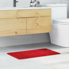 vidaXL Fürdőszoba szőnyeg Négyszögletes Piros 50x80 cm Poliészter Csúszásgátló lakástextília
