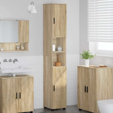 vidaXL Fürdőszobai magas szekrény sonoma tölgy 30 x 35 x 192 cm fürdőszoba bútor