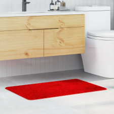 vidaXL Fürdőszobai szőnyeg téglalap alakú piros 60x90 cm poliészter csúszásmentes lakástextília