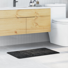 vidaXL Fürdőszőnyeg Négyszögletes Sötétszürke 50x80 cm Poliészter Csúszásmentes lakástextília