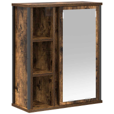 vidaXL füstölt tölgy fürdőszoba fali szekrény tükörrel 50x21x60 cm (861904) fürdőszoba bútor