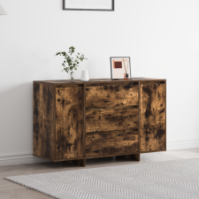 vidaXL Füstölt tölgy oldalszekrény 120x41x75 cm Mérnöki fa bútor