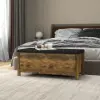 vidaXL füstölt tölgy színű tárolódoboz párnával 105 x 40 x 45 cm